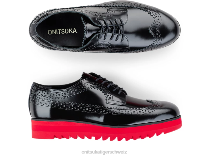 Onitsuka Tiger Brogue Frauen Schwarz/klassisches Rot 8X88539 Schuhe