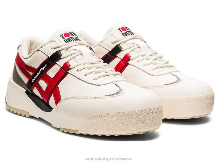 Onitsuka Tiger Delegation ex unisex Creme/klassisches Rot 8X88265 Schuhe
