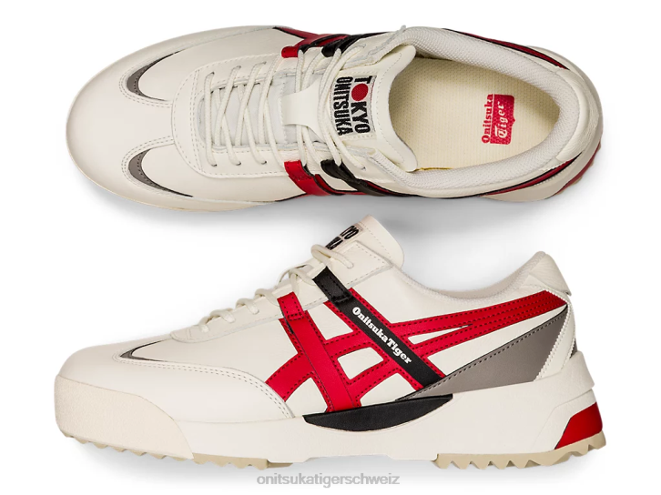 Onitsuka Tiger Delegation ex unisex Creme/klassisches Rot 8X88265 Schuhe
