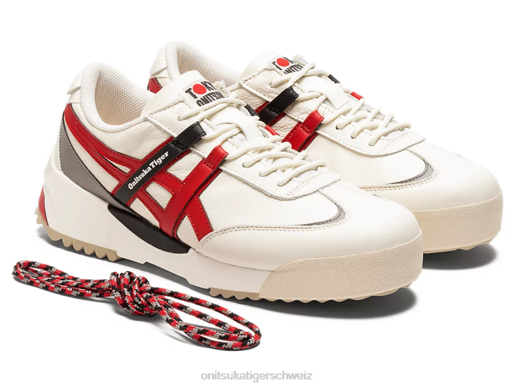 Onitsuka Tiger Delegation ex unisex Creme/klassisches Rot 8X88265 Schuhe