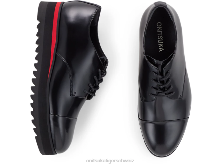 Onitsuka Tiger Derby Frauen Schwarz/klassisches Rot 8X88556 Schuhe