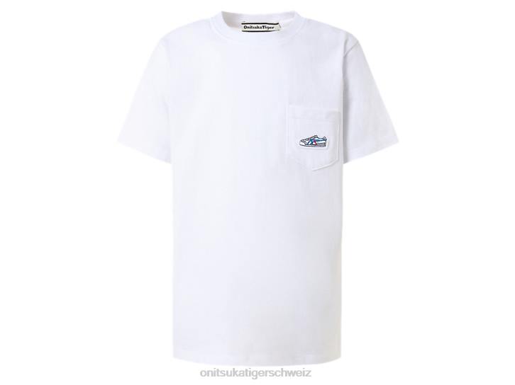 Onitsuka Tiger Grafik-T-Shirt Kinder echt weiß 8X88674 Kleidung