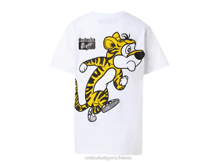 Onitsuka Tiger Grafik-T-Shirt Kinder echt weiß 8X88679 Kleidung