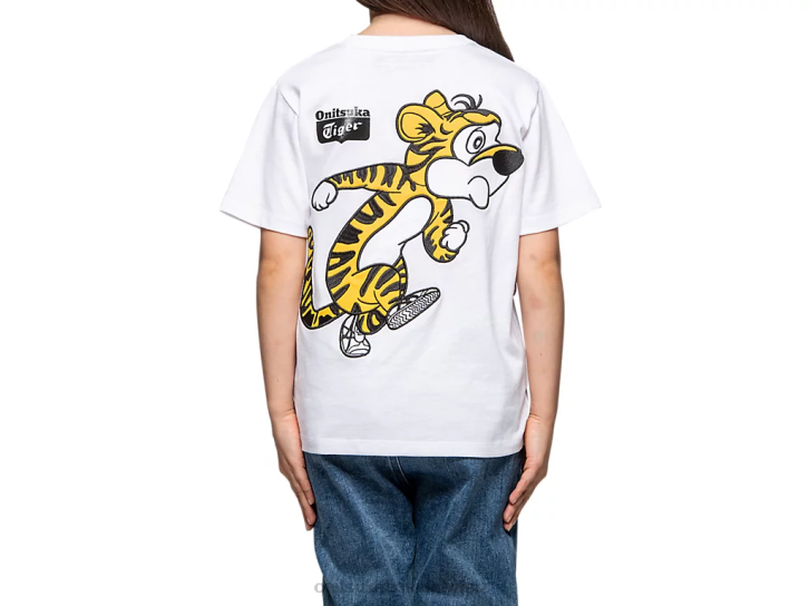 Onitsuka Tiger Grafik-T-Shirt Kinder echt weiß 8X88679 Kleidung
