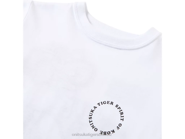 Onitsuka Tiger Grafik-T-Shirt Kinder echt weiß 8X88679 Kleidung