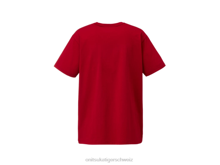 Onitsuka Tiger Grafik-T-Shirt Männer Rot 8X88441 Kleidung