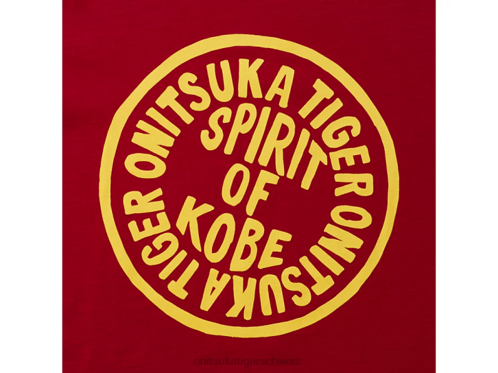 Onitsuka Tiger Grafik-T-Shirt Männer Rot 8X88441 Kleidung