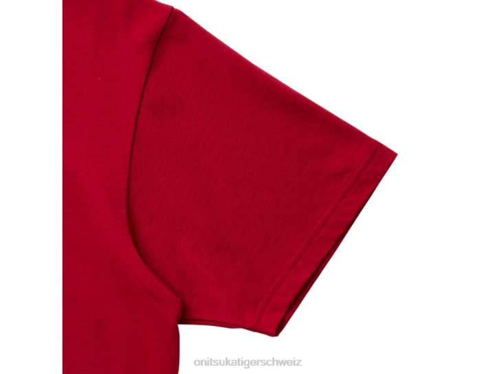 Onitsuka Tiger Grafik-T-Shirt Männer Rot 8X88441 Kleidung