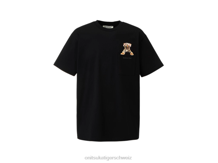 Onitsuka Tiger Grafik-T-Shirt Männer Schwarz 8X88434 Kleidung