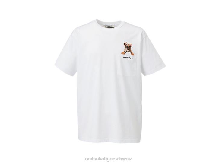 Onitsuka Tiger Grafik-T-Shirt Männer Weiß 8X88432 Kleidung