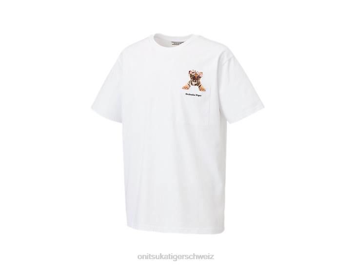 Onitsuka Tiger Grafik-T-Shirt Männer Weiß 8X88432 Kleidung