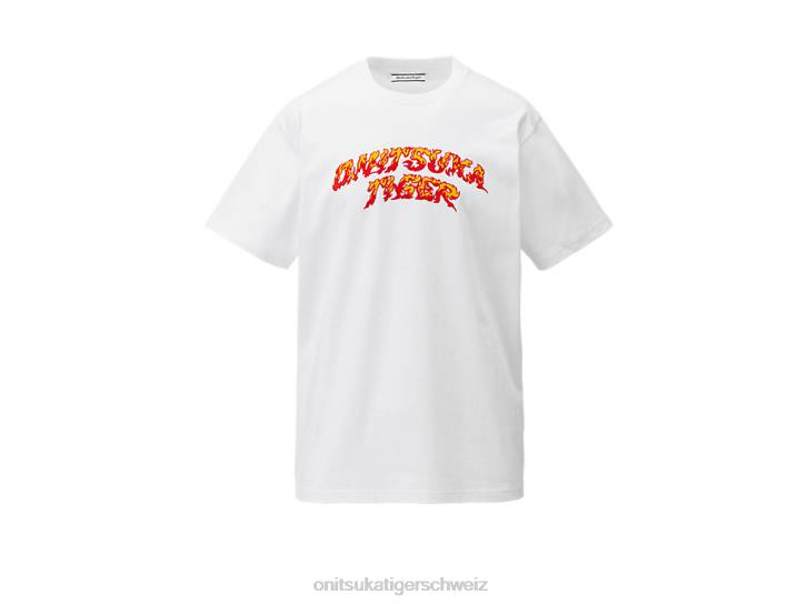Onitsuka Tiger Grafik-T-Shirt Männer Weiß 8X88439 Kleidung