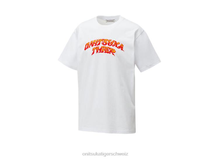 Onitsuka Tiger Grafik-T-Shirt Männer Weiß 8X88439 Kleidung