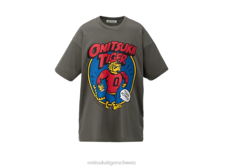 Onitsuka Tiger Grafik-T-Shirt Männer dunkelgrau 8X88423 Kleidung