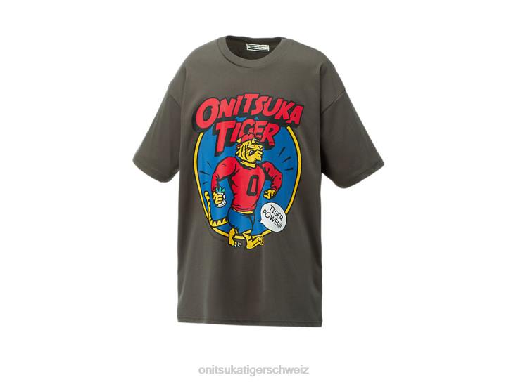 Onitsuka Tiger Grafik-T-Shirt Männer dunkelgrau 8X88423 Kleidung