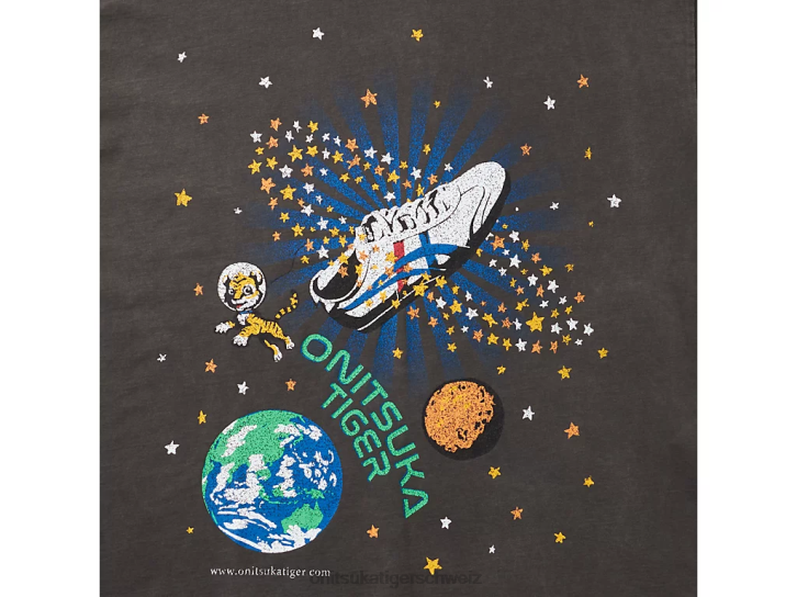 Onitsuka Tiger Grafik-T-Shirt Männer dunkelgrau 8X88435 Kleidung