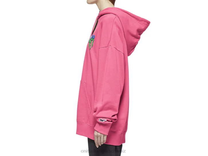 Onitsuka Tiger Hoodie-Oberteil unisex Rosa 8X88476 Kleidung