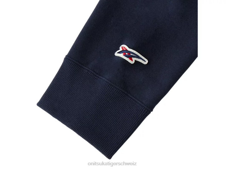 Onitsuka Tiger Hoodie-Oberteil unisex dunkles Marineblau 8X88479 Kleidung