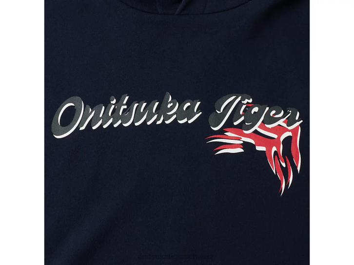 Onitsuka Tiger Hoodie-Oberteil unisex dunkles Marineblau 8X88479 Kleidung