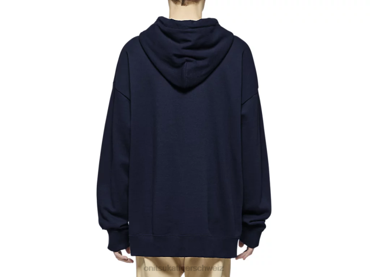 Onitsuka Tiger Hoodie-Oberteil unisex dunkles Marineblau 8X88479 Kleidung