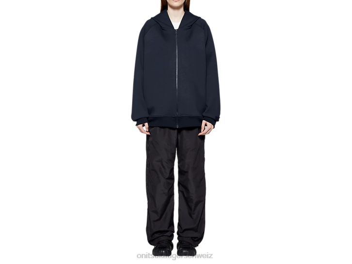 Onitsuka Tiger Kapuzenpullover mit Reißverschluss Männer Marine 8X88457 Kleidung