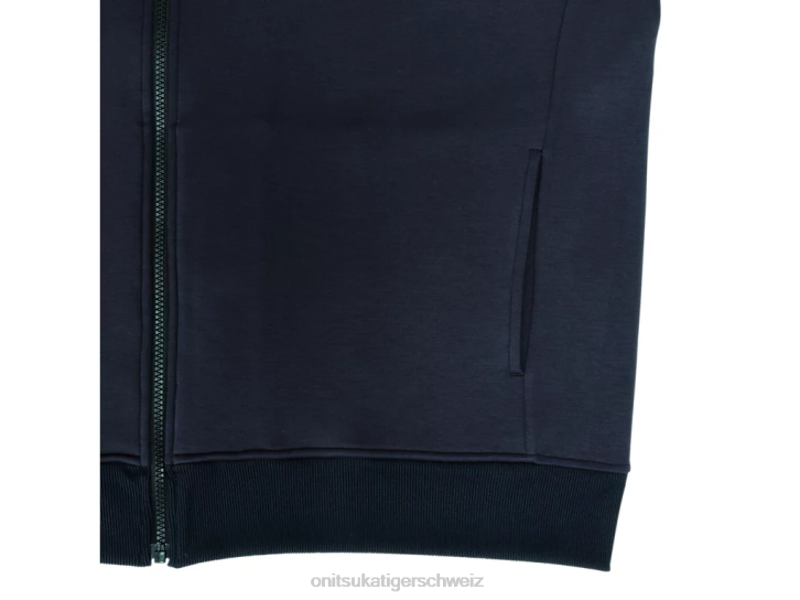Onitsuka Tiger Kapuzenpullover mit Reißverschluss Männer Marine 8X88457 Kleidung