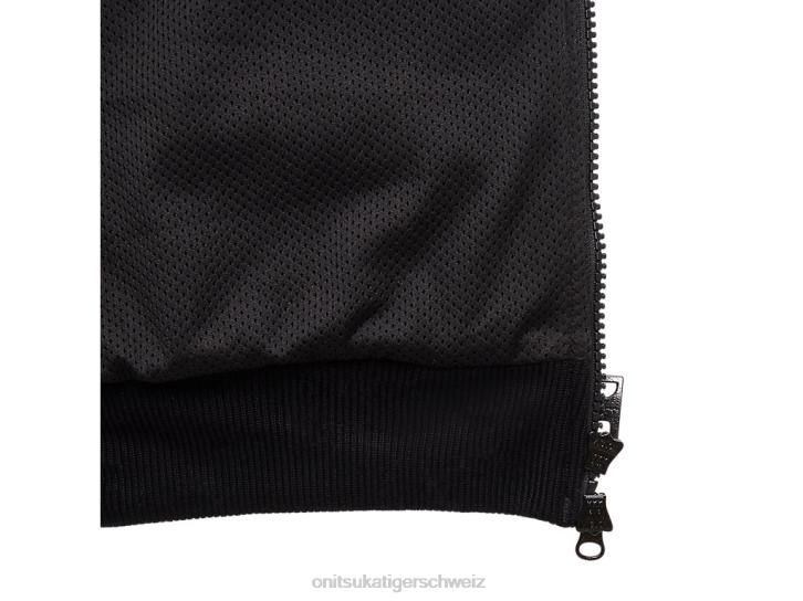 Onitsuka Tiger Kapuzenpullover mit Reißverschluss Männer Schwarz 8X88466 Kleidung