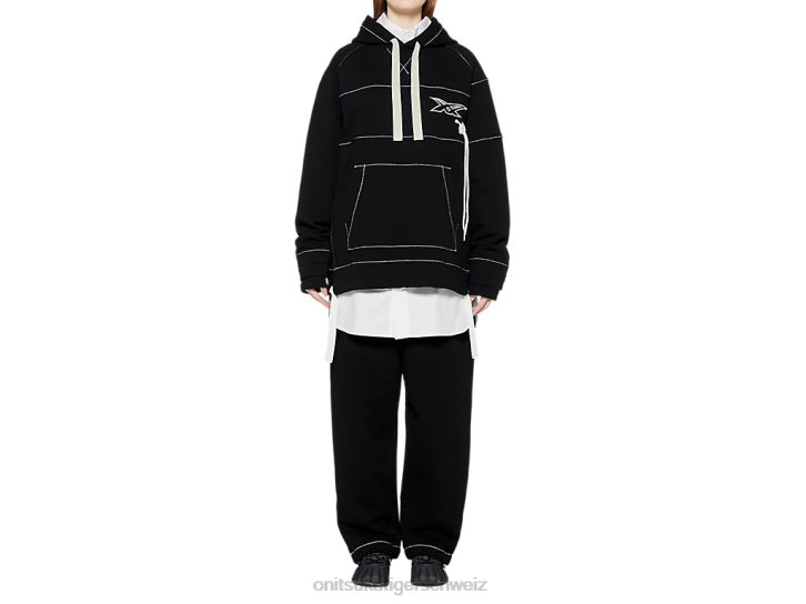 Onitsuka Tiger Kapuzenpullover unisex Schwarz 8X88397 Kleidung