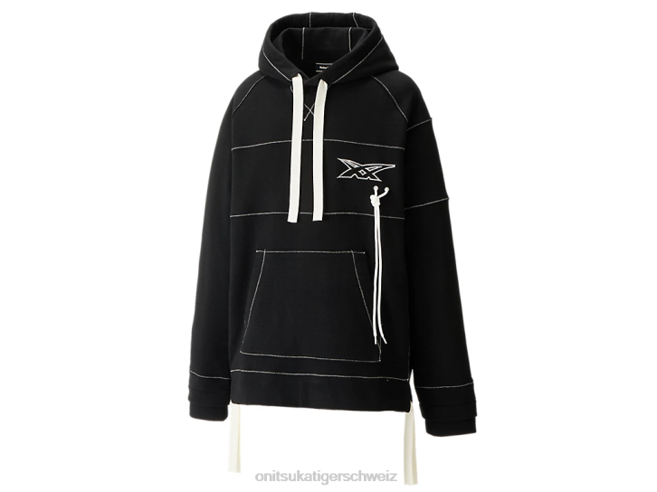 Onitsuka Tiger Kapuzenpullover unisex Schwarz 8X88397 Kleidung