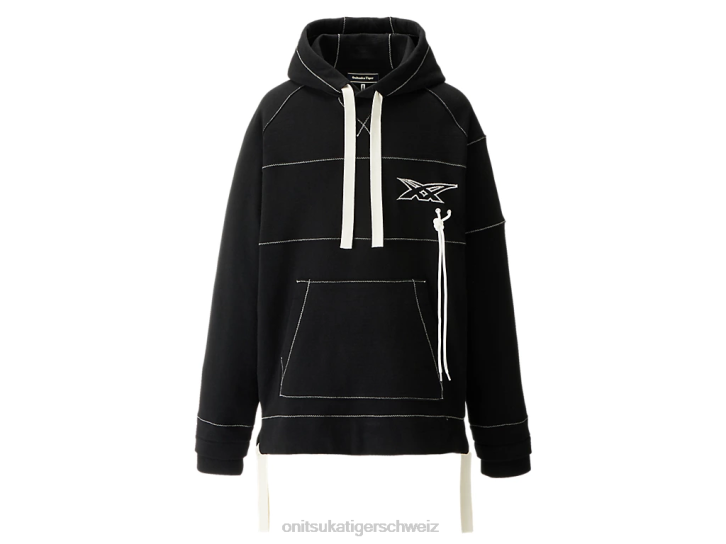 Onitsuka Tiger Kapuzenpullover unisex Schwarz 8X88397 Kleidung