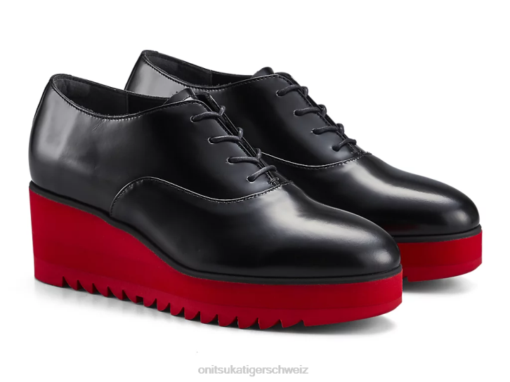 Onitsuka Tiger Keil-o Frauen Schwarz/klassisches Rot 8X88576 Schuhe