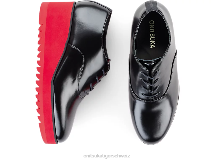 Onitsuka Tiger Keil-o Frauen Schwarz/klassisches Rot 8X88576 Schuhe