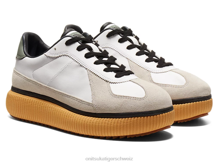Onitsuka Tiger Köstlichkeit unisex weiß/flechtengrün 8X88536 Schuhe