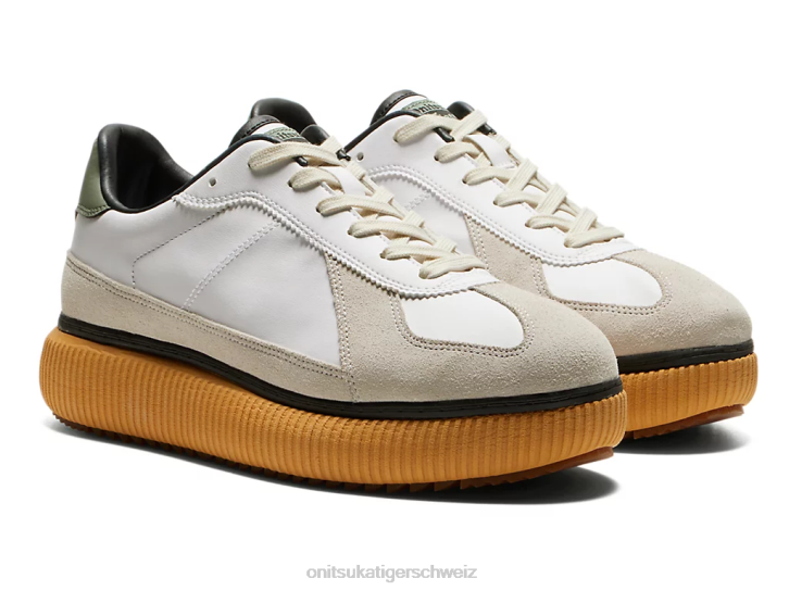 Onitsuka Tiger Köstlichkeit unisex weiß/flechtengrün 8X88536 Schuhe