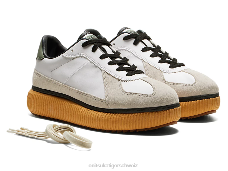 Onitsuka Tiger Köstlichkeit unisex weiß/flechtengrün 8X88536 Schuhe
