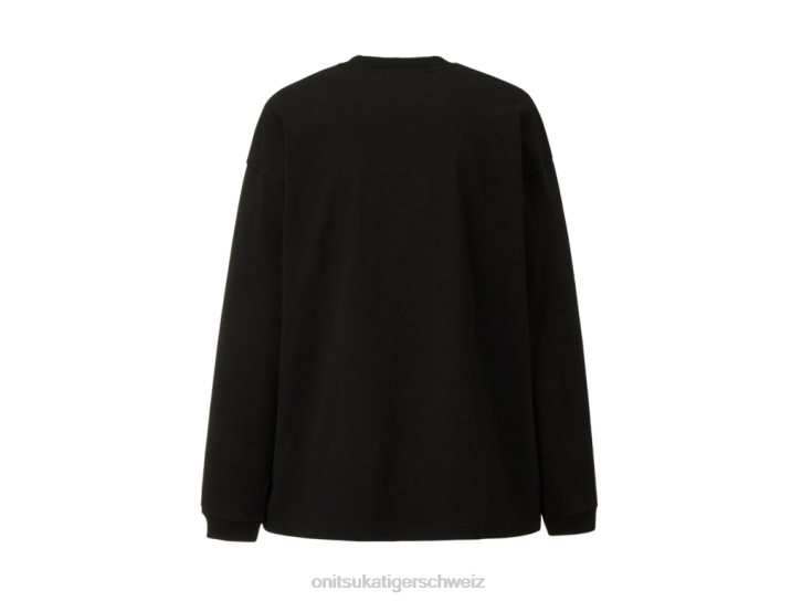 Onitsuka Tiger LS-Grafik-T-Shirt Männer Schwarz 8X88431 Kleidung