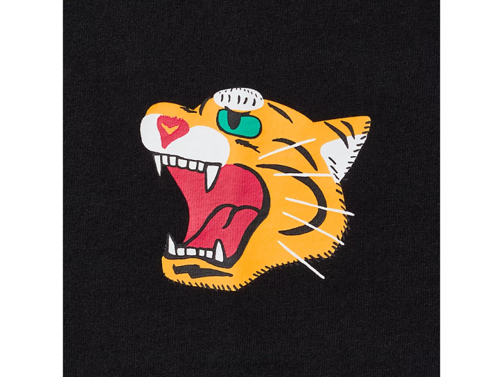 Onitsuka Tiger LS-Grafik-T-Shirt Männer Schwarz 8X88431 Kleidung