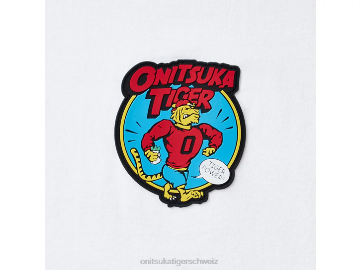 Onitsuka Tiger LS-Grafik-T-Shirt Männer Weiß 8X88440 Kleidung