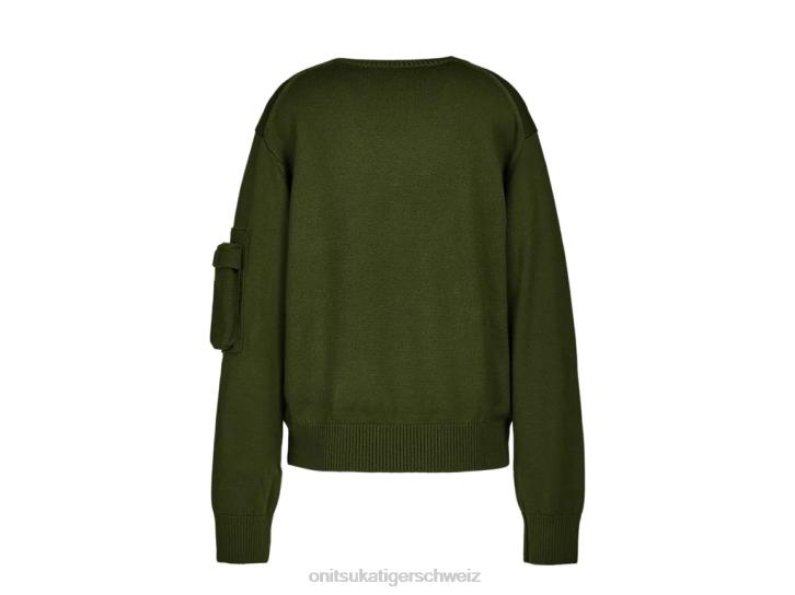 Onitsuka Tiger LS-Strickoberteil Männer khaki 8X88372 Kleidung