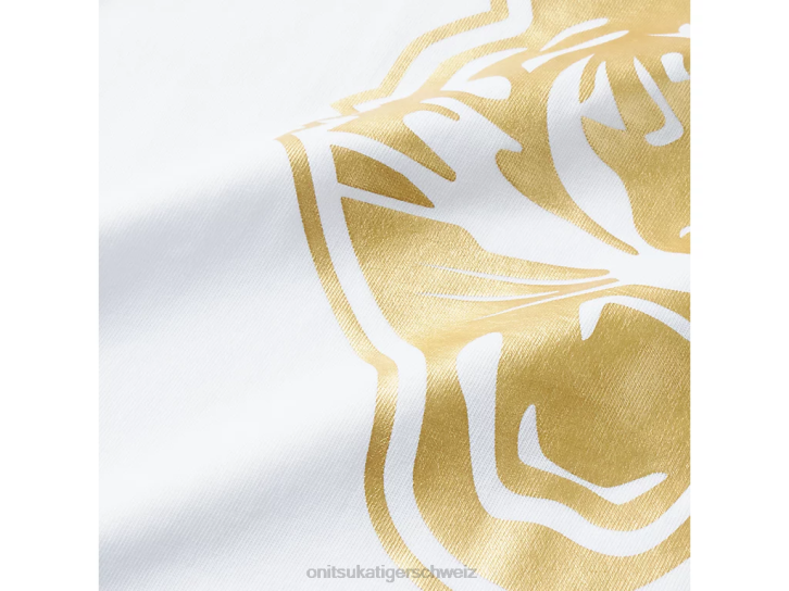 Onitsuka Tiger Logo-Grafik t Kinder Weißes Gold 8X88659 Kleidung