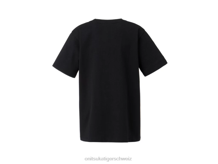 Onitsuka Tiger Logo-T-Shirt Kinder Schwarz-Weiss 8X88661 Kleidung