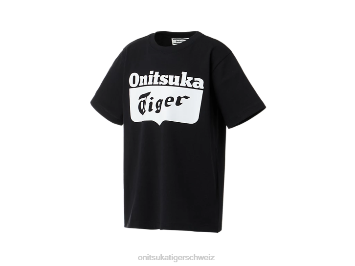 Onitsuka Tiger Logo-T-Shirt Kinder Schwarz-Weiss 8X88661 Kleidung
