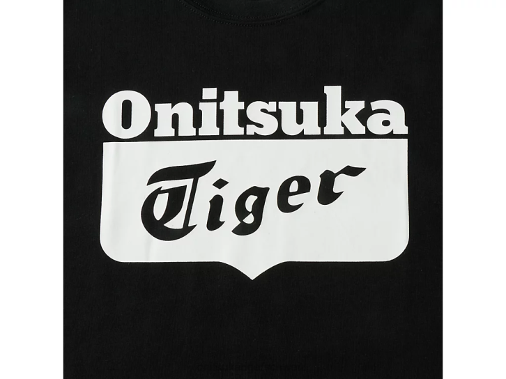 Onitsuka Tiger Logo-T-Shirt Kinder Schwarz-Weiss 8X88661 Kleidung