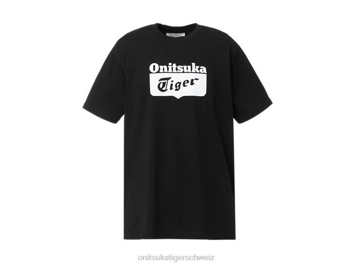 Onitsuka Tiger Logo-T-Shirt unisex Schwarz-Weiss 8X88407 Kleidung