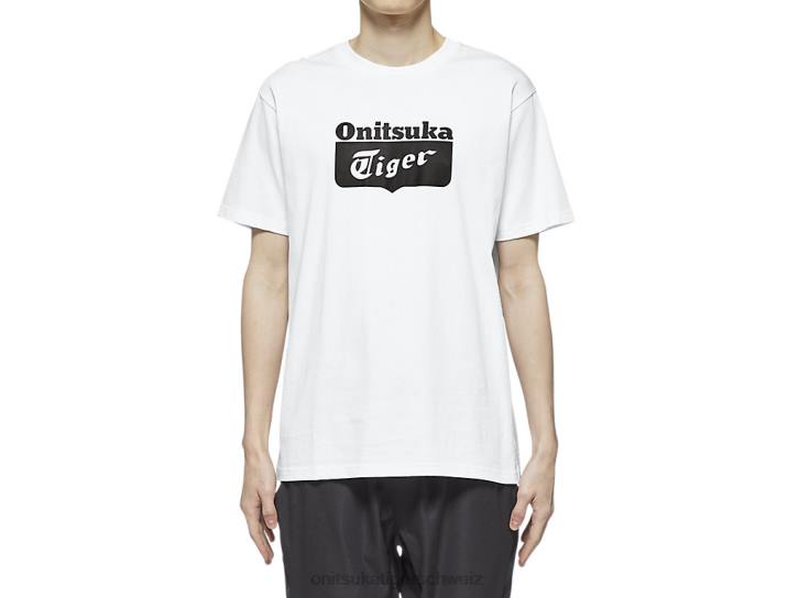 Onitsuka Tiger Logo-T-Shirt unisex weiß schwarz 8X88385 Kleidung