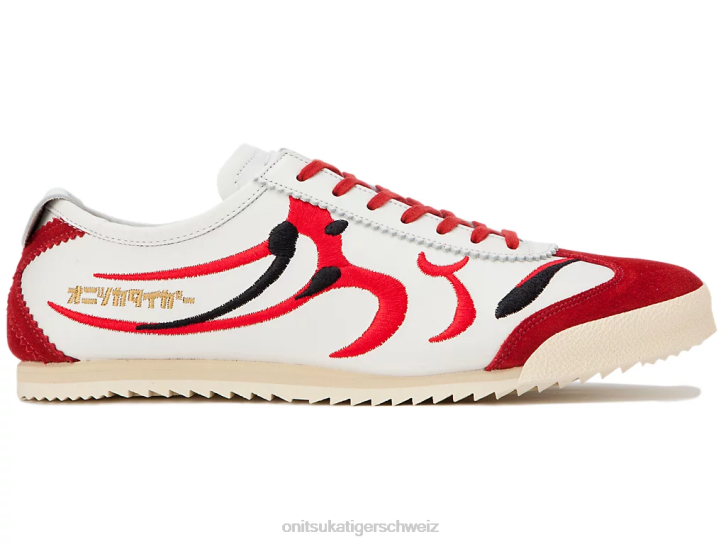 Onitsuka Tiger Mexiko 66 Deluxe Männer weiß/klassisches rot 8X88140 Schuhe