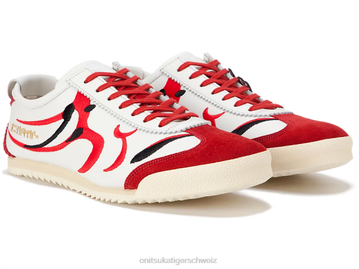 Onitsuka Tiger Mexiko 66 Deluxe Männer weiß/klassisches rot 8X88140 Schuhe
