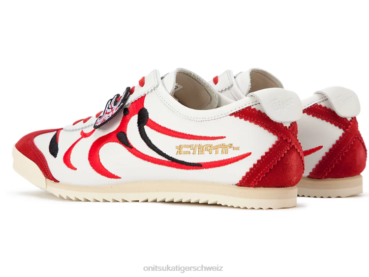 Onitsuka Tiger Mexiko 66 Deluxe Männer weiß/klassisches rot 8X88140 Schuhe