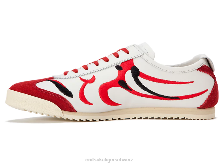 Onitsuka Tiger Mexiko 66 Deluxe Männer weiß/klassisches rot 8X88140 Schuhe