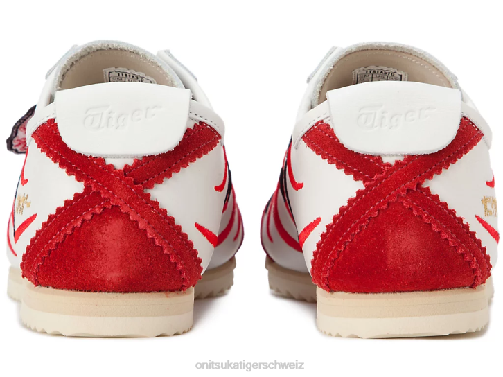 Onitsuka Tiger Mexiko 66 Deluxe Männer weiß/klassisches rot 8X88140 Schuhe